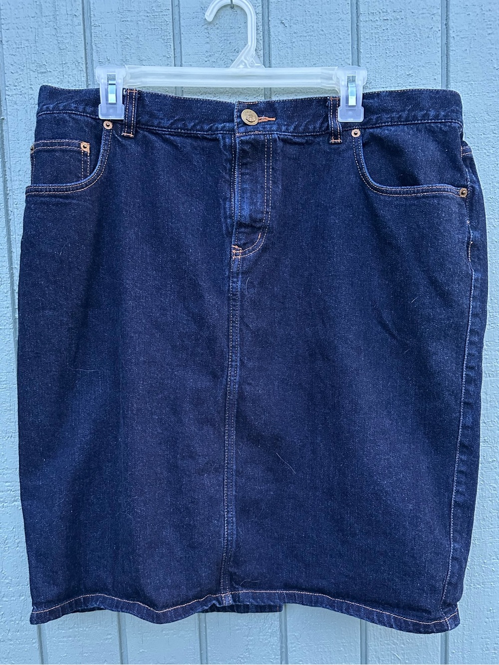Ralph Lauren Dark Blue Denim Jeans with Leather Patch